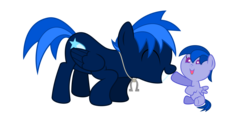 Size: 6500x3000 | Tagged: safe, artist:northernthestar, oc, oc only, oc:northern star, oc:turbo, pegasus, pony, absurd resolution, baby, baby pony, colt, father and son, male, offspring, parent:flitter, parent:oc:northern star, parents:canon x oc, simple background, stallion, transparent background