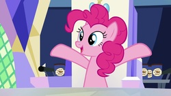 Size: 1920x1080 | Tagged: safe, screencap, pinkie pie, earth pony, pony, g4, the last laugh, female, mare, solo