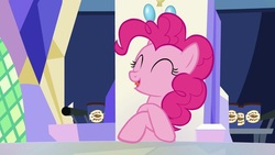 Size: 1920x1080 | Tagged: safe, screencap, pinkie pie, pony, g4, the last laugh, cutie map, female, mare, solo