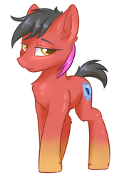 Size: 800x1200 | Tagged: safe, artist:ravistdash, derpibooru exclusive, oc, oc only, oc:gallant valor, earth pony, pony, looking at you, simple background, solo, white background