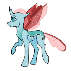 Size: 1000x1000 | Tagged: safe, artist:malphym, ocellus, changedling, changeling, g4, the last problem, female, older, older ocellus, profile, simple background, smiling, solo, spread wings, transparent background, wings
