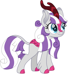 Size: 1280x1384 | Tagged: safe, artist:cloudy glow, twilight velvet, kirin, g4, female, kirin-ified, simple background, solo, species swap, transparent background