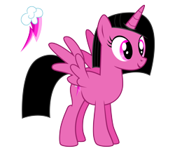 Size: 5000x4500 | Tagged: safe, artist:northernthestar, oc, oc:pink rainboom, alicorn, pony, absurd resolution, alicorn oc, female, horn, mare, recolor, simple background, solo, transparent background