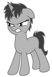 Size: 703x1033 | Tagged: safe, artist:darkstorm619, derpibooru exclusive, oc, oc only, oc:dossier, pony, unicorn, 2020 community collab, derpibooru community collaboration, angry, female, growling, simple background, solo, transparent background