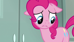 Size: 1920x1080 | Tagged: safe, screencap, pinkie pie, earth pony, pony, g4, the last laugh, female, floppy ears, mare, solo