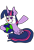 Size: 1815x2680 | Tagged: safe, artist:treble clefé, oc, oc only, oc:twi clown, pony, unicorn, 2020 community collab, derpibooru community collaboration, g4, clown, clown makeup, clown nose, female, globe, red nose, simple background, solo, transparent background, vector
