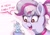 Size: 1280x887 | Tagged: safe, artist:buttersprinkle, oc, oc only, oc:eula phi, oc:windbreaker, pegasus, pony, unicorn, commission, duo, female, simple background, speech bubble, text, tiny, tiny ponies