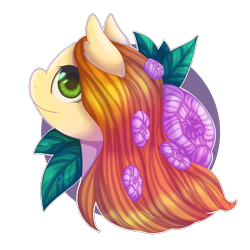 Size: 3000x3000 | Tagged: safe, artist:0okami-0ni, oc, oc only, oc:leify, pony, flower, high res, simple background, solo, transparent background