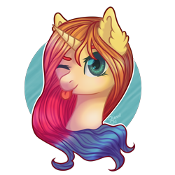 Size: 3000x3000 | Tagged: safe, artist:0okami-0ni, oc, oc only, pony, bust, high res, simple background, solo, tongue out, transparent background