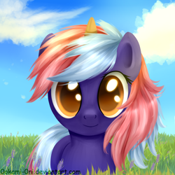 Size: 3000x3000 | Tagged: safe, artist:0okami-0ni, oc, oc only, oc:lunny, pony, bust, female, filly, high res, solo