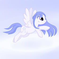 Size: 2362x2362 | Tagged: safe, artist:claudiaqh, oc, oc only, pegasus, pony, high res, ponified, snow, solo