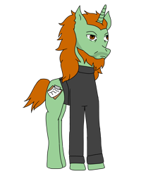 Size: 1000x1250 | Tagged: safe, artist:costello336, oc, oc only, pony, unicorn, beard, clothes, facial hair, simple background, solo, sweater, transparent background