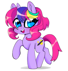Size: 1837x1911 | Tagged: safe, artist:techycutie, derpibooru exclusive, oc, oc only, oc:techy twinkle, pony, unicorn, 2020 community collab, derpibooru community collaboration, cute, cutie mark, female, simple background, solo, stars, transparent background