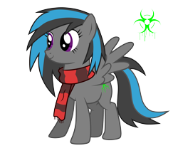 Size: 4500x4000 | Tagged: safe, artist:northernthestar, oc, oc only, oc:corrode, pegasus, pony, absurd resolution, clothes, female, mare, scarf, simple background, solo, spread wings, transparent background, wings