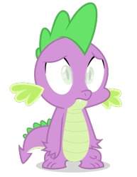 Size: 425x550 | Tagged: artist needed, safe, edit, editor:undeadponysoldier, spike, dragon, g4, blind, male, sad, simple background, solo, transparent background, vector
