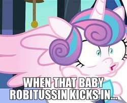 Size: 960x774 | Tagged: safe, artist:capt. silver spur, edit, edited screencap, screencap, princess flurry heart, shining armor, g4, the crystalling, caption, cropped, faic, image macro, implied drug use, meme, solo focus, text