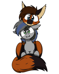 Size: 2000x2500 | Tagged: safe, artist:sugar morning, oc, oc only, oc:lixthewolf, oc:nightglider, bat pony, pony, adorable face, adorkable, bat pony oc, bat wings, blue eyes, cute, cute little fangs, dork, ear fluff, ear piercing, earring, fangs, green eyes, happy, high res, jewelry, lixder, looking at you, male, maned wolf pony, no source available, piercing, simple background, sitting, slit pupils, smiling, tail wrap, transparent background, wings