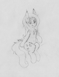 Size: 2342x3042 | Tagged: safe, artist:wapamario63, fluttershy, pegasus, pony, g4, female, high res, monochrome, sitting, sketch, solo, traditional art