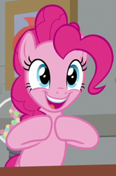Size: 396x598 | Tagged: safe, screencap, pinkie pie, earth pony, pony, g4, the last laugh, cropped, female, mare, solo