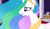 Size: 1280x738 | Tagged: safe, screencap, princess celestia, alicorn, pony, g4, the return of harmony, carpet, crown, female, folded wings, jewelry, mare, pillar, regalia, solo, statue, wings, worried