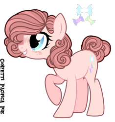 Size: 2197x2333 | Tagged: safe, artist:x-dainichi-x, oc, oc only, oc:confetti pacifica, earth pony, pony, female, high res, mare, offspring, parent:cheese sandwich, parent:pinkie pie, parents:cheesepie, simple background, solo, transparent background