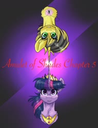 Size: 1280x1674 | Tagged: safe, artist:tillie-tmb, twilight sparkle, oc, oc:tempest, alicorn, pony, comic:the amulet of shades, g4, twilight sparkle (alicorn)