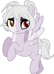 Size: 1024x1418 | Tagged: safe, artist:space-higanbana, oc, oc only, oc:doppelt, pegasus, pony, female, heterochromia, mare, show accurate, simple background, solo, transparent background