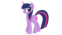 Size: 960x540 | Tagged: safe, artist:mint spring, derpibooru exclusive, twilight sparkle, pony, unicorn, g4, 3d, female, simple background, solo, transparent background, unicorn twilight