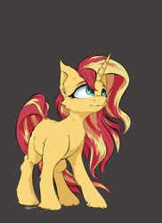 Size: 1280x1760 | Tagged: safe, artist:coldtrail, sunset shimmer, pony, unicorn, g4, female, simple background, solo