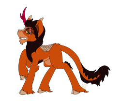 Size: 1801x1595 | Tagged: safe, artist:midnightfire1222, kirin, pony, ponified, scar, scar (the lion king), simple background, smug, solo, the lion king, transparent background