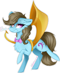Size: 1188x1446 | Tagged: safe, artist:woonborg, beauty brass, earth pony, pony, g4, bowtie, cheek fluff, chest fluff, colored pupils, ear fluff, eye clipping through hair, eyebrows, eyebrows visible through hair, female, leg fluff, mare, musical instrument, simple background, solo, transparent background