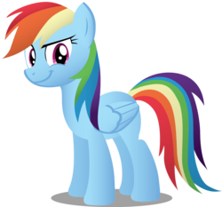 Size: 1358x1264 | Tagged: safe, artist:wraithx79, rainbow dash, pegasus, pony, g4, female, looking at you, mare, simple background, smiling, smirk, solo, transparent background