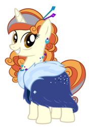 Size: 1339x1856 | Tagged: safe, artist:pixelkitties, editor:mr. gumball, pony, unicorn, cloak, clothes, female, grin, mare, older, ponified, simple background, smiling, solo, tabitha st. germain, transparent background