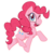 Size: 1280x1280 | Tagged: safe, artist:charrchan, pinkie pie, earth pony, pony, g4, cute, diapinkes, female, mare, one eye closed, open mouth, simple background, solo, transparent background, wink