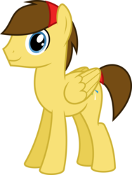 Size: 4000x5306 | Tagged: safe, artist:parclytaxel, oc, oc only, oc:aspire bolt, pegasus, pony, .svg available, absurd resolution, hairband, looking at you, male, simple background, smiling, solo, stallion, tail wrap, transparent background, vector
