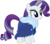 Size: 3371x3000 | Tagged: safe, artist:cloudy glow, rarity, pony, unicorn, g4, the last problem, bags under eyes, eyeshadow, female, fur coat, grey hair, high res, makeup, mare, older, older rarity, simple background, skunk stripe, smiling, solo, transparent background, vector