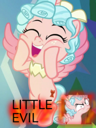 Size: 525x699 | Tagged: safe, edit, edited screencap, screencap, cozy glow, alicorn, pegasus, pony, g4, the ending of the end, alicornified, burn, cozycorn, cropped, female, filly, fire, race swap