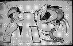 Size: 959x606 | Tagged: safe, artist:shinodage, oc, oc only, oc:apogee, pegasus, pony, snake, animated, apogee with snake, behaving like a dog, cute, danger noodle, diageetes, eyes closed, female, filly, freckles, gameboy camera, gif, mouth hold, nom, ocbetes, plushie, pounce, simple background, smiling, snek, solo, weapons-grade cute, white background