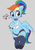Size: 2903x4104 | Tagged: safe, artist:pabbley, rainbow dash, pegasus, pony, g4, adorasexy, alternate hairstyle, belly, belly button, bracelet, bronybait, chubby, clothes, collar, cute, dashabetes, dialogue, female, jewelry, mare, ponytail, rainbow dash always dresses in style, sexy, shorts, socks, solo, standing, stupid sexy rainbow dash, tank top