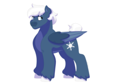 Size: 1280x854 | Tagged: safe, artist:itstechtock, oc, oc only, oc:snowfall, pony, male, offspring, parent:double diamond, parent:night glider, parents:nightdiamond, simple background, solo, stallion, transparent background