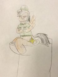 Size: 772x1034 | Tagged: safe, artist:snipiper, daring do, pegasus, pony, g4, but why, curse, fart, female, implied farting, implied pooping, sitting on toilet, story included, toilet, traditional art