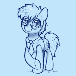 Size: 900x900 | Tagged: safe, artist:dawnfire, oc, oc only, earth pony, pony, glasses, solo