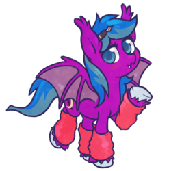 Size: 1280x1296 | Tagged: safe, artist:dawnfire, oc, oc only, bat pony, pony, bat pony oc, blushing, fangs, female, freckles, leg warmers, looking at you, mare, simple background, solo, transparent background, unshorn fetlocks