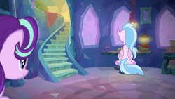 Size: 1920x1080 | Tagged: safe, screencap, silverstream, starlight glimmer, classical hippogriff, hippogriff, pony, g4, student counsel, book