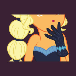Size: 630x630 | Tagged: safe, artist:wissle, edit, applejack, equestria girls, equestria girls series, g4, the other side, :o, applejewel, clothes, fabulous, face, female, gloves, open mouth, style