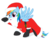 Size: 1024x829 | Tagged: artist needed, safe, rainbow dash, pegasus, pony, g4, belt, boots, christmas, clothes, costume, fake beard, female, flying, hat, holiday, mare, raised hoof, santa beard, santa claus, santa costume, santa hat, santa hooves, shoes, simple background, solo, transparent background, vector, wings