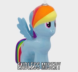Size: 632x581 | Tagged: safe, rainbow dash, official, beta, christmas ornament, decoration, kill it with fire, meme, simple background, text, tubby wubby pony waifu, wat, what has science done, white background