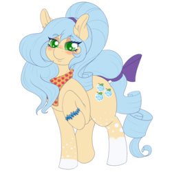 Size: 5000x5000 | Tagged: safe, artist:tatemil, oc, oc only, oc:rarijack, earth pony, pony, 2020 community collab, derpibooru community collaboration, blushing, clothes, female, freckles, granny smith's shawl, lidded eyes, looking at you, magical lesbian spawn, offspring, one leg raised, parent:applejack, parent:rarity, parents:rarijack, simple background, smiling, solo, transparent background