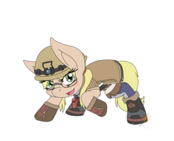 Size: 1973x1597 | Tagged: safe, artist:midnightfire1222, earth pony, pony, female, filly, made in abyss, ponified, riko, simple background, solo, transparent background