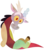 Size: 400x452 | Tagged: safe, artist:dawnfire, discord, g4, beard, cute, discute, eyebrows, facial hair, male, mismatched horns, mismatched legs, plushie, red pupils, simple background, smiling, solo, transparent background, wingless